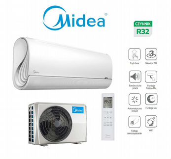 Инверторный кондиционер Midea Breezeless новый