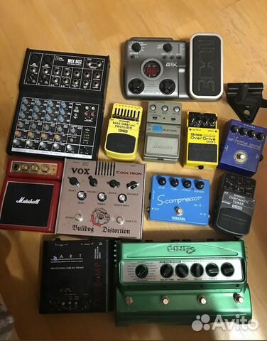 Педали, микшер, комбик