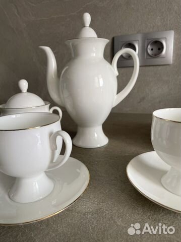 Кофейный сервиз из костяного фарфора