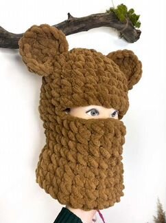 Балаклава вязаная для девушек