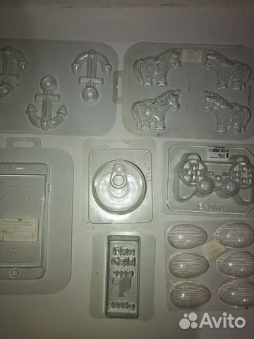 10шт Пластиковые формы для шоколада и мыла