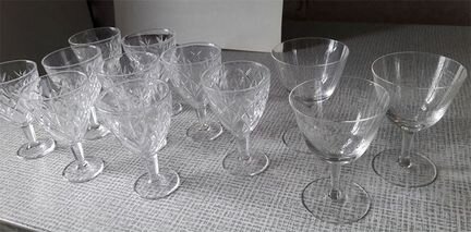 Фужеры рюмки стопки стаканы хрусталь стекло