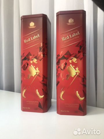 Металлическая коробка от виски red label