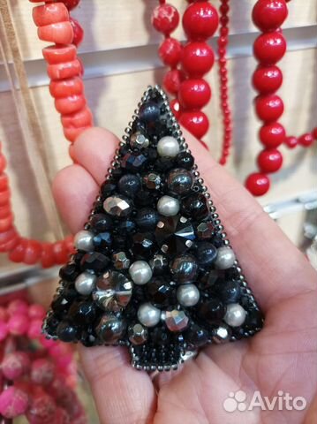 Брошь ëлка ручной работы новая