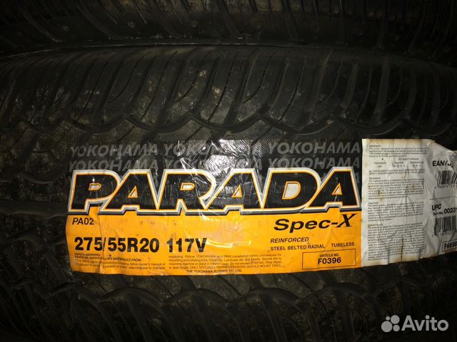 Yokohama Parada Spec-X 275/55 R20 117V