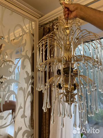 Люстра хрустальная винтажная
