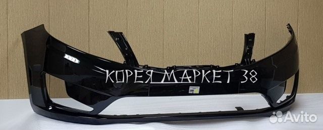 Бампер в цвет KIA RIO 2011-2015 год черный