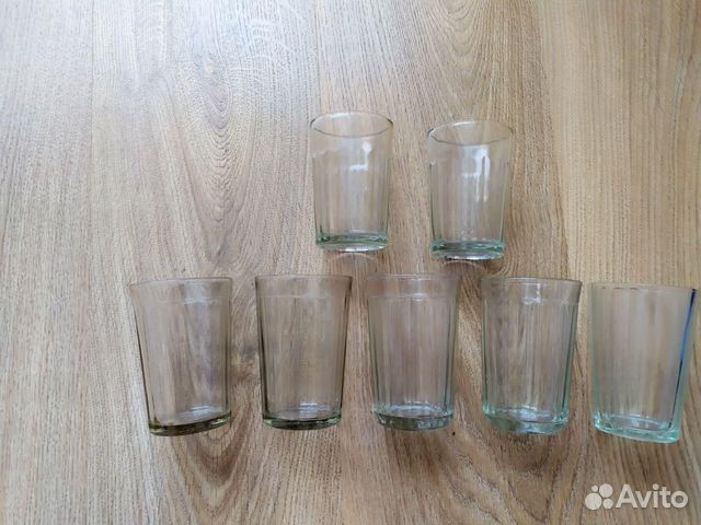 Стаканы (250мл -5 шт, 200мл - 2 шт). Цена за всё