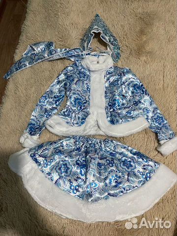 Костюм снегурочки для девочки лет 5-7ми