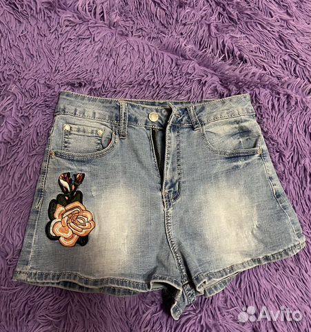 Шорты S на завышенной талии