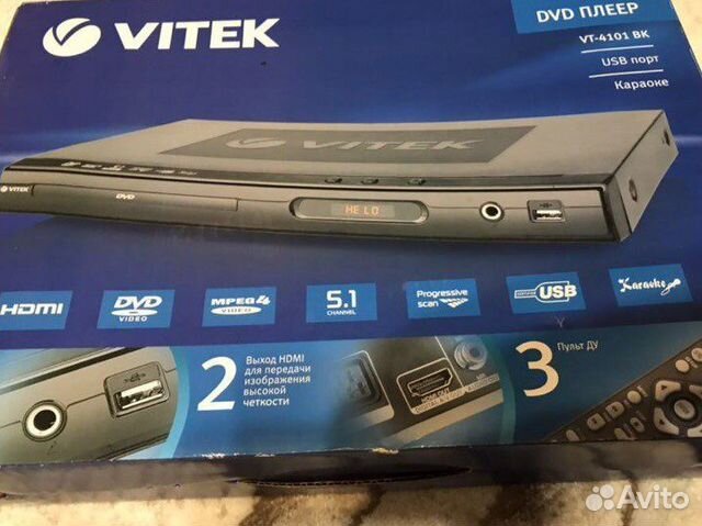 Dvd плеер Vitek новый