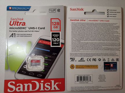 Карта памяти SanDisk MicroSD 128Gb