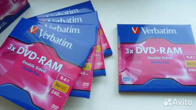 Новые DVD-RAM Диски в картридже 9.4Gb 2ст Verbatim