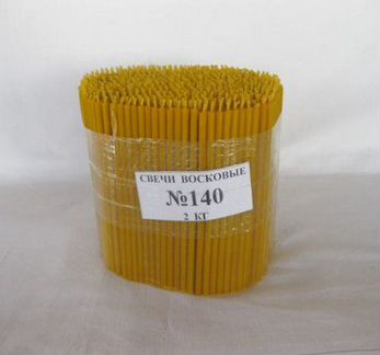Свечи воск церковные освященные желтые и красные