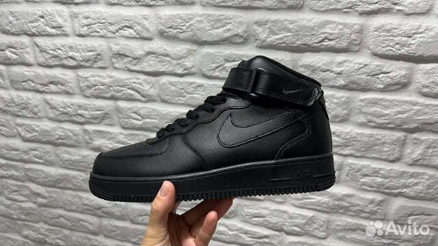Nike Air Force 1 '07 mid Нат.Кожа 36 - 45 black