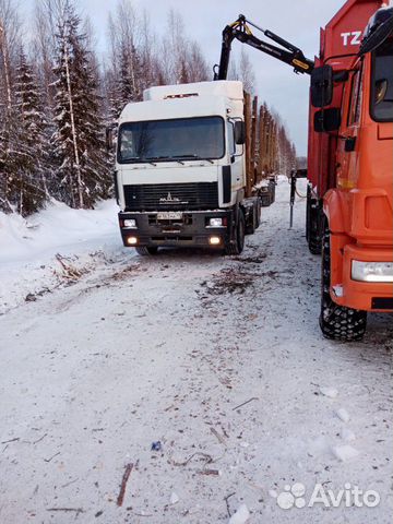 Лесовоз маз с прицепом