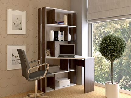 Стол компьютерный угловой белый Хит