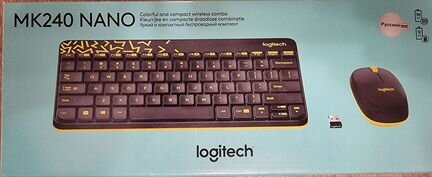 Беспроводная клавиатура+ мышь logitech mk240 новая