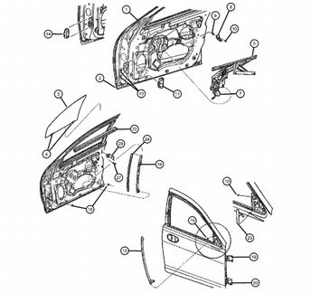 JR41-6100014 дверь передняя правая