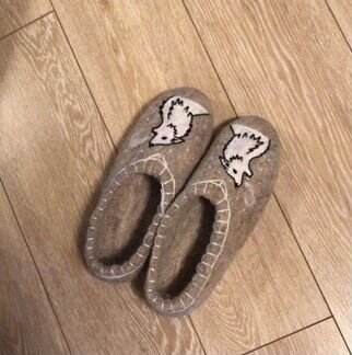 Тапочки войлочные. Авторская работа