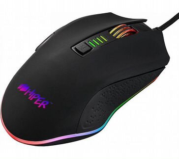 Игровая мышь hiper Genome GM-5 чёрная (USB, 6 кноп