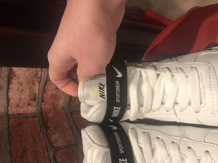 Кроссовки зимние nike на меху белые