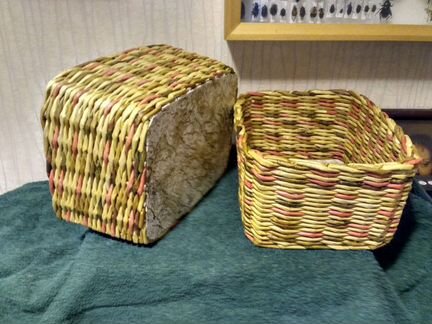 Плетёная интерьерная корзинка