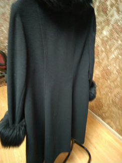 Пальто с ламой,разм. 50