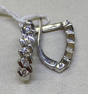 Золотые серьги Дорожки с бриллиантами 0,5 кт