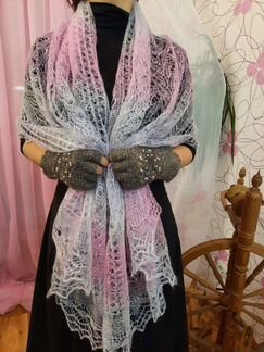 Палантин пуховый