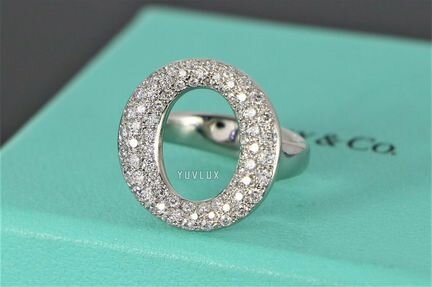 Золотое кольцо Tiffany с бриллиантами 0.8 ct