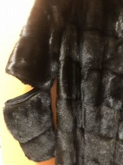 Шуба норковая с капюшоном