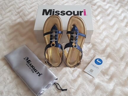 Синие красивые Босоножки от Missouri кожа 33 EUR