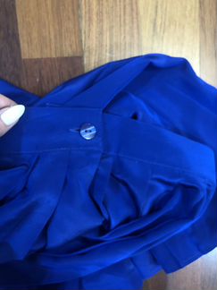 Юбка синяя плиссированная миди 44-46 размер