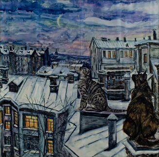 Платок-Палантин «Космос
