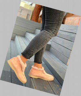 Лоферы с мехом Loro Piana