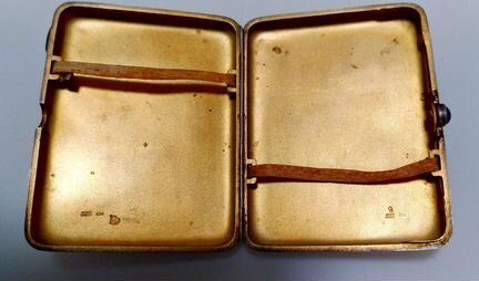 Портсигар. СССР. Серебро. Позолота