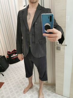 Клубный пиджак Hugo Boss тем серый