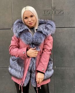 Парка с натуральным мехом