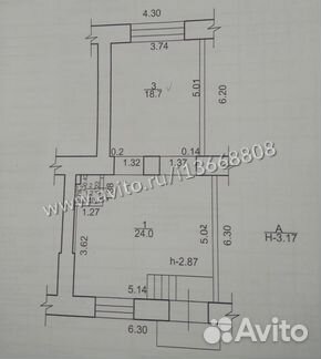 Торговое помещение, 43.9 м² Коммунистическая 40А