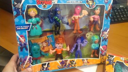 Набор больших фигурок бравл Старс 8 штук Леон