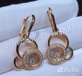 Золотые серьги Chopard