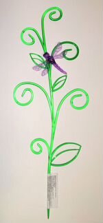 Опора для цветов стрекоза на ветке новая