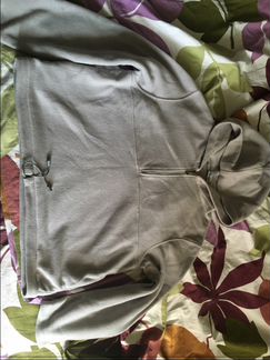 Толстовка персиковая и серая с капюшоном