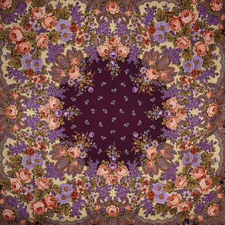 Платок павлопосадский шерстяной