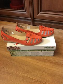 Туфли-босоножки кожаные