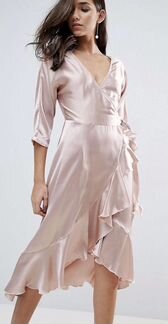 Атласное коктейльное платье ASOS
