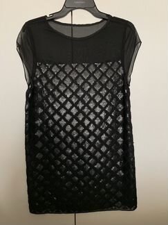 Платье allsaints, S, 10uk чёрное с пайетками