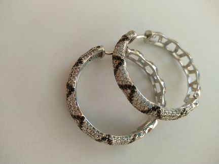 Новые серьги - серебро с родиевым покрытием