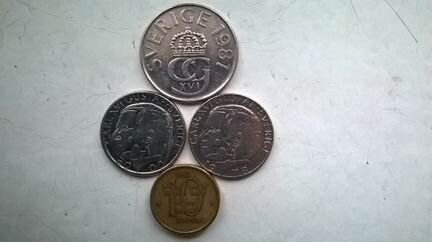 Шведские кроны 1, 5, 10